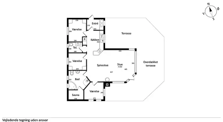 Schönes Sommerhaus mit Meerblick