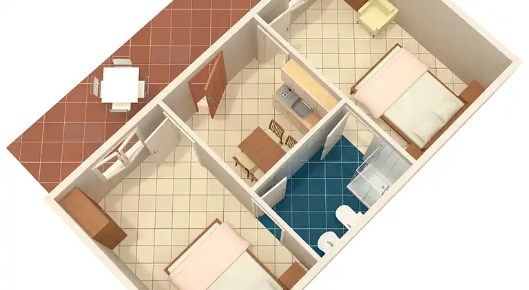 Two bedroom apartment with terrace and sea view Sutivan,