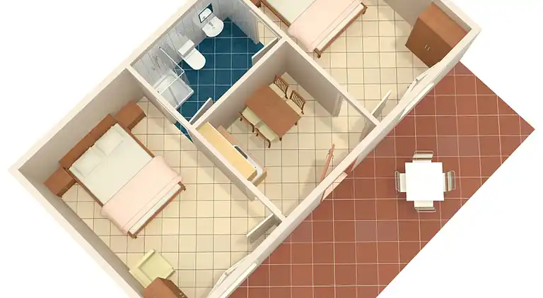 Two bedroom apartment with terrace and sea view Sutivan,