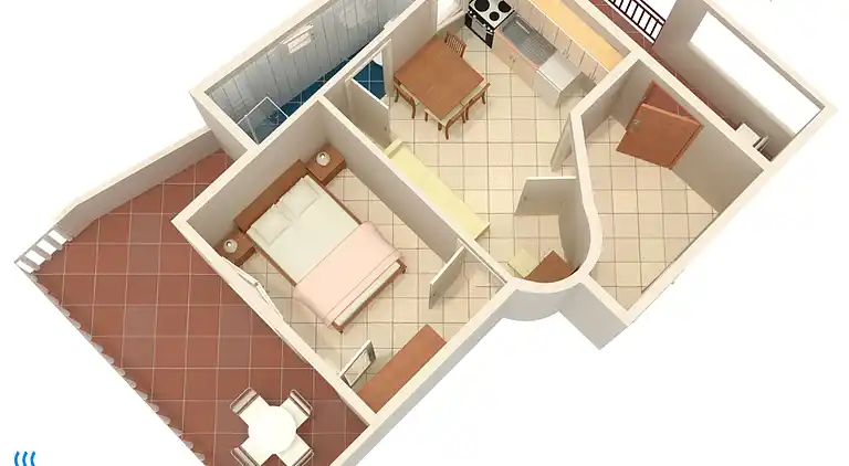 1-Zimmer-Ferienwohnung mit Terrasse und Meerblick Tisno,