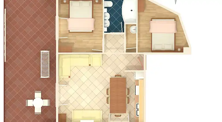 Two bedroom apartment with terrace and sea view Jezera,