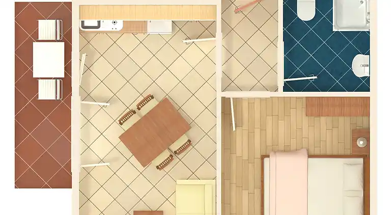 1-Zimmer-Ferienwohnung mit Terrasse und Meerblick Njivice,