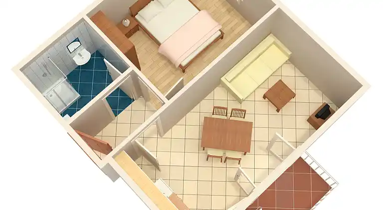 1-Zimmer-Ferienwohnung mit Terrasse und Meerblick Njivice,