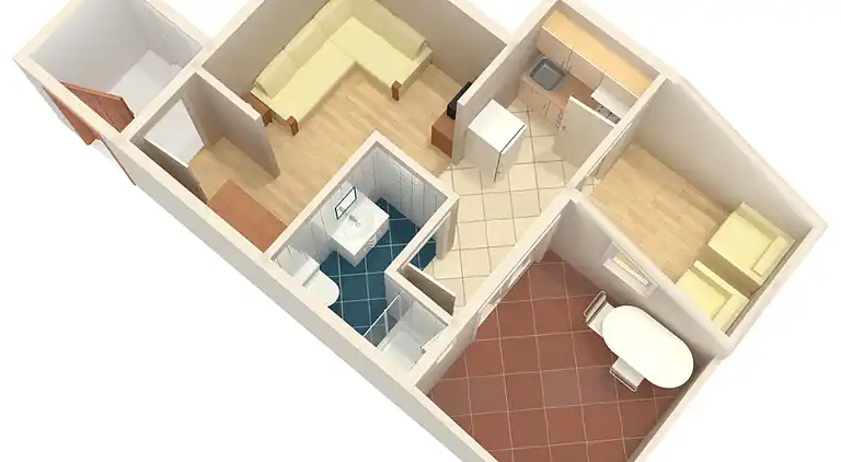 1-Zimmer-Ferienwohnung mit Terrasse und Meerblick Njivice,