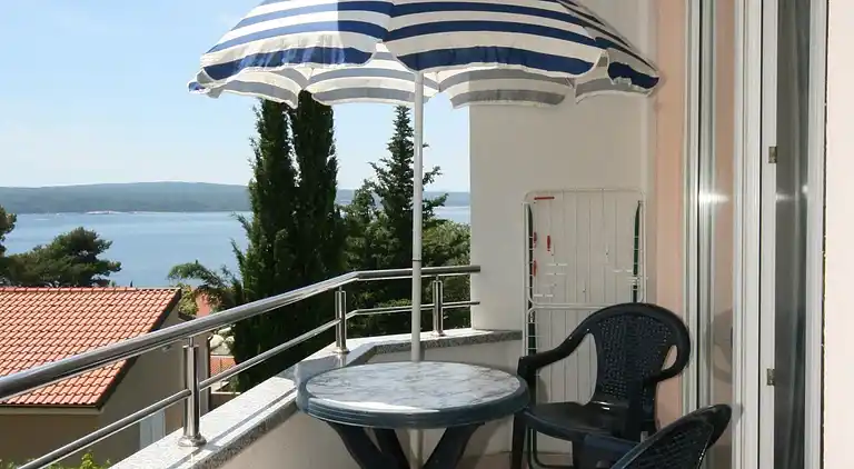 Studio flat with balcony and sea view Dramalj, Crikvenica