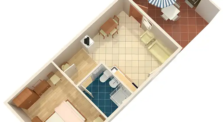 One bedroom apartment with terrace Jadranovo, Crikvenica