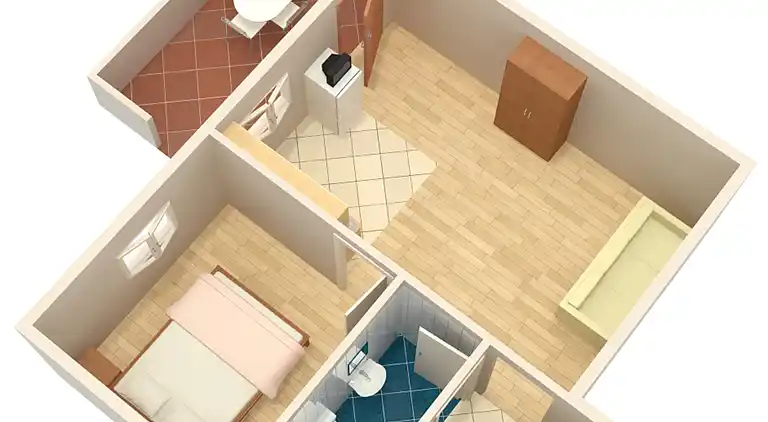 1-Zimmer-Ferienwohnung am Strand Zubovici, Pag (A-6356-d)