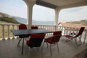Two bedroom apartment with terrace and sea view Metajna