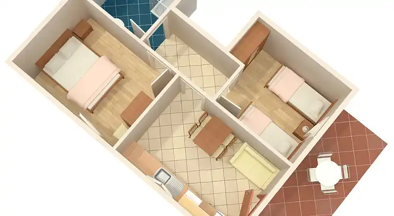 Two bedroom apartment with terrace Umag (A-6932-b)