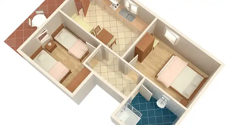 Two bedroom apartment with terrace Umag (A-6932-b)