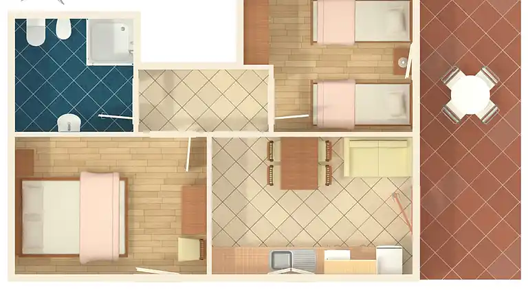 Two bedroom apartment with terrace Umag (A-6932-b)