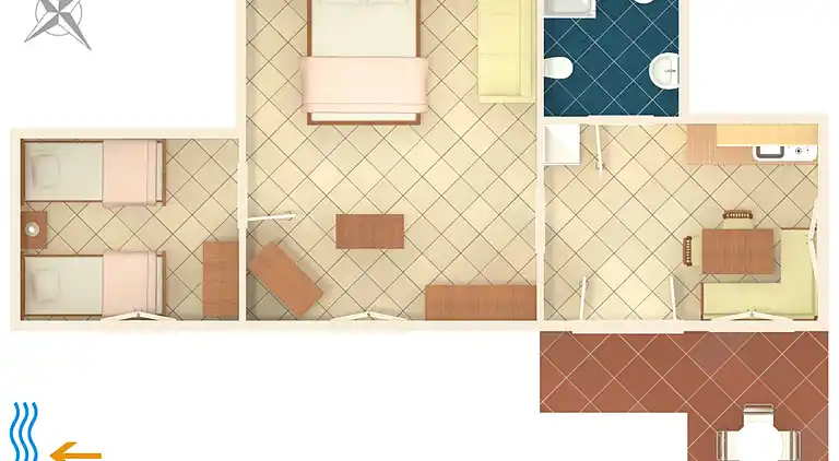 2-Zimmer-Ferienwohnung mit Terrasse Umag (A-7171-b)