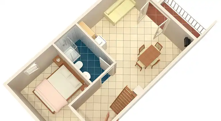 2-Zimmer-Ferienwohnung mit Balkon und Meerblick Duce, Omis