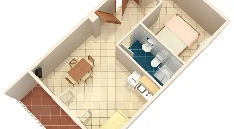 2-Zimmer-Ferienwohnung mit Balkon und Meerblick Duce, Omis