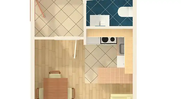 1-Zimmer-Ferienwohnung am Strand Duce, Omis (A-8378-a)