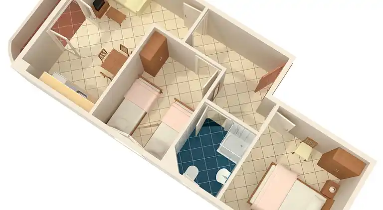 Two bedroom apartment with balcony and sea view Seget