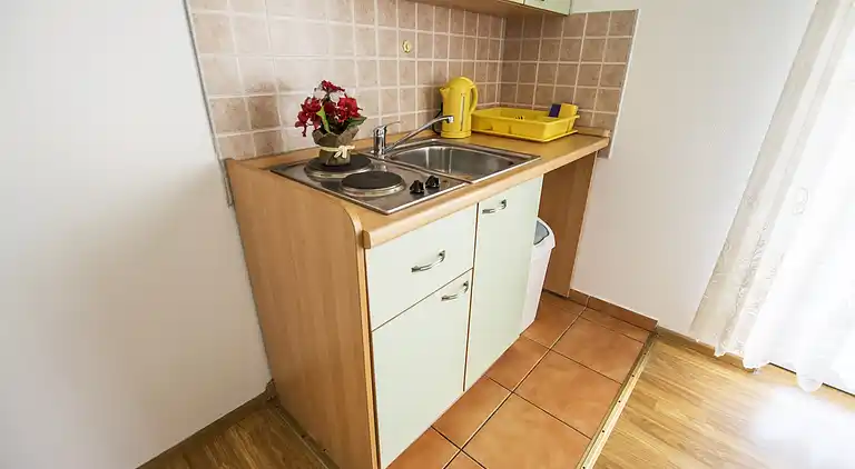 Studio flat with terrace and sea view Rovanjska, Paklenica