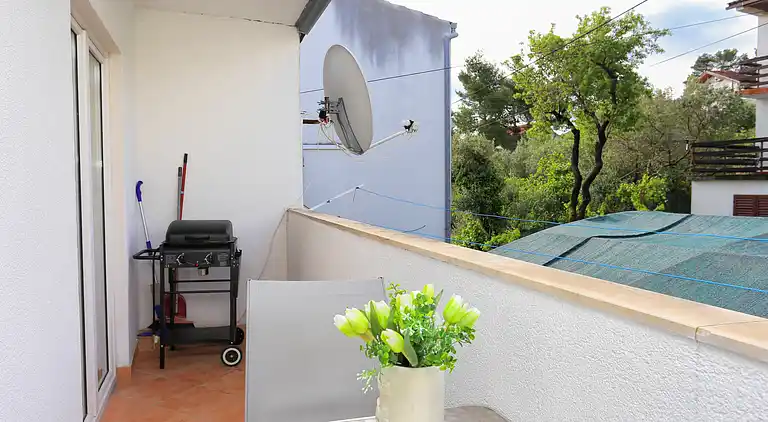 Two bedroom apartment with balcony and sea view Arbanija,