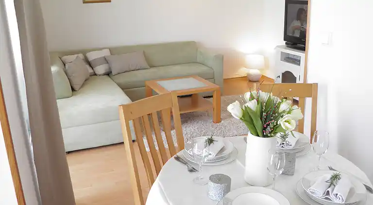 Two bedroom apartment with balcony and sea view Arbanija,