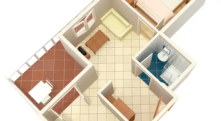 One bedroom apartment with terrace and sea view Jezera,