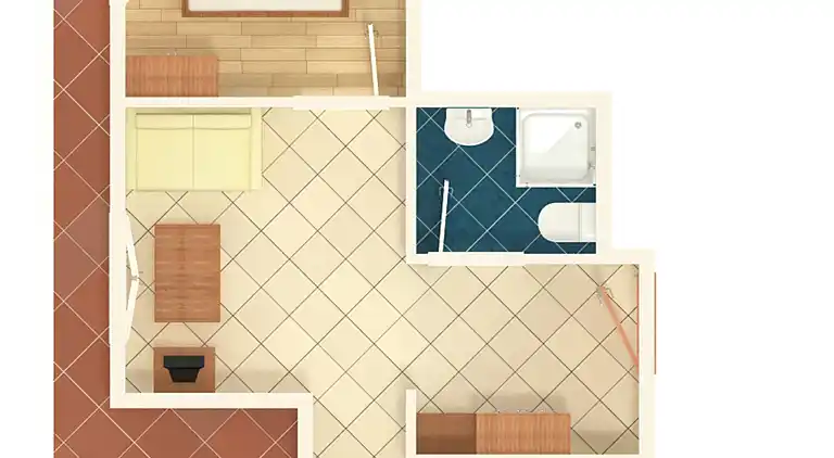 One bedroom apartment with terrace and sea view Jezera,