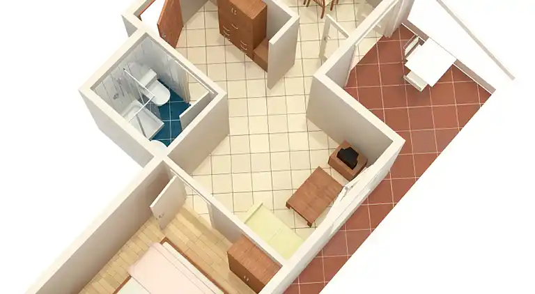 One bedroom apartment with terrace and sea view Jezera,