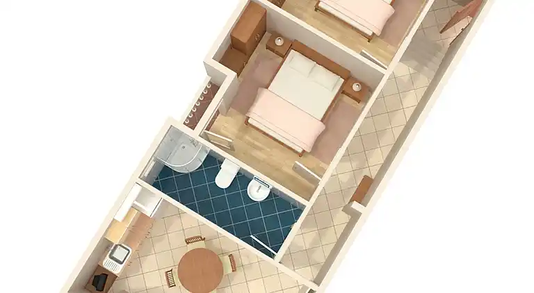 2-Zimmer-Ferienwohnung mit Terrasse und Meerblick Selce,