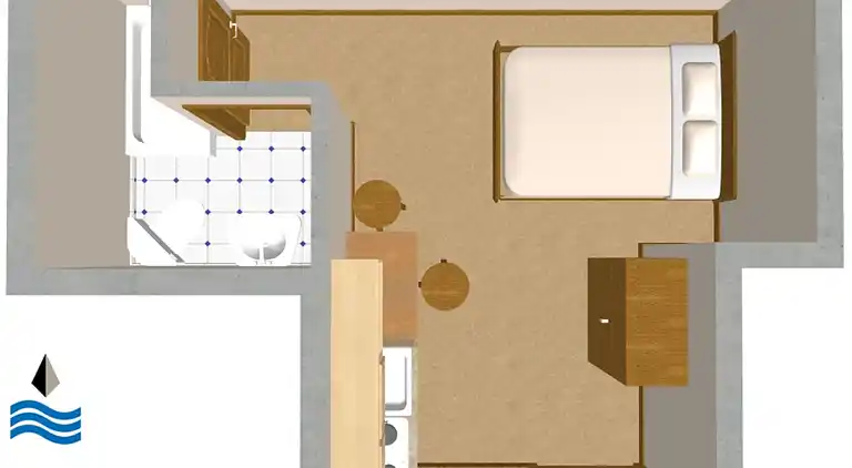 Studio Appartement mit Terrasse und Meerblick Komiza, Vis