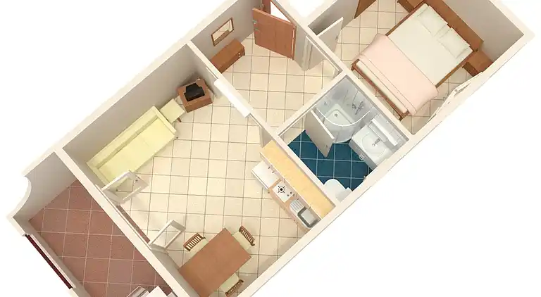 1-Zimmer-Ferienwohnung mit Terrasse und Meerblick Baska