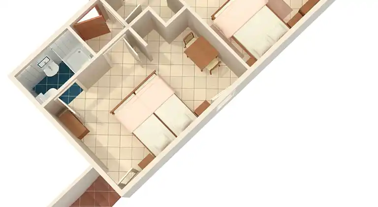 1-Zimmer-Ferienwohnung am Strand Nemira, Omis (A-2782-f)