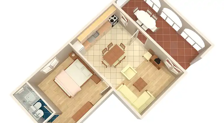 One bedroom apartment near beach Sutivan (Brač) (A-2943-a)