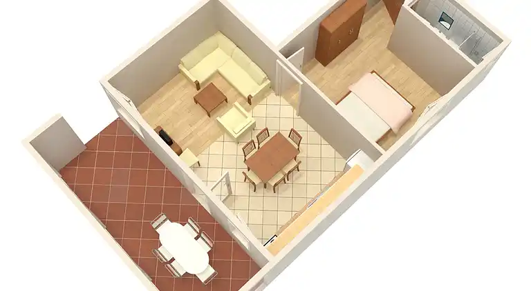 One bedroom apartment near beach Sutivan (Brač) (A-2943-a)