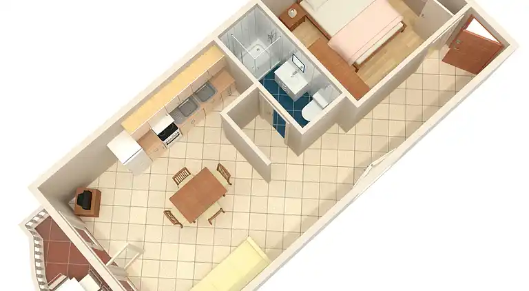 1-Zimmer-Ferienwohnung am Strand Brodarica (Sibenik)