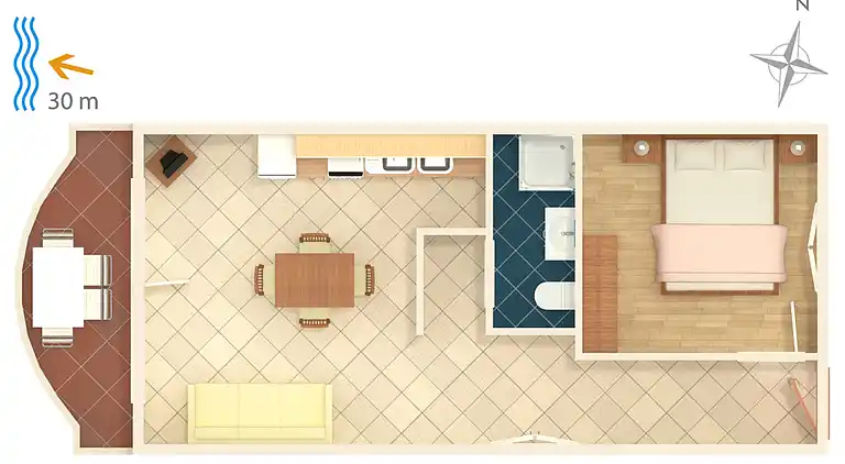 1-Zimmer-Ferienwohnung am Strand Brodarica (Sibenik)