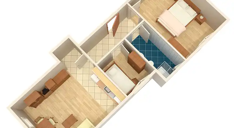 2-Zimmer-Ferienwohnung mit Klima Punat, Krk (A-5343-b)