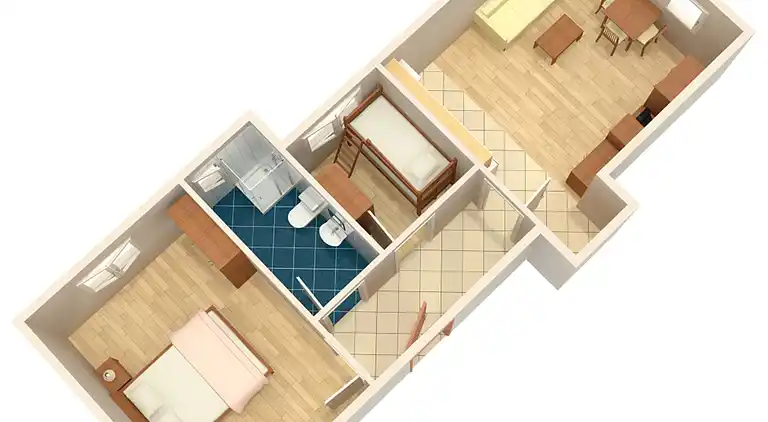 2-Zimmer-Ferienwohnung mit Klima Punat, Krk (A-5343-b)