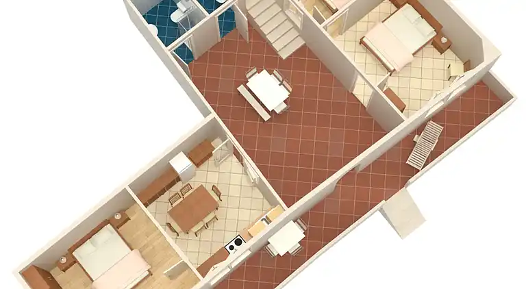 3-Zimmer-Haus am Strand Lumbarda, Korcula (K-4422)