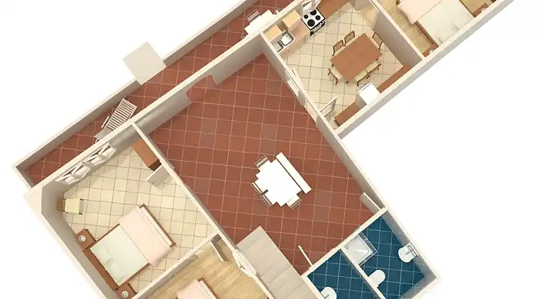 3-Zimmer-Haus am Strand Lumbarda, Korcula (K-4422)