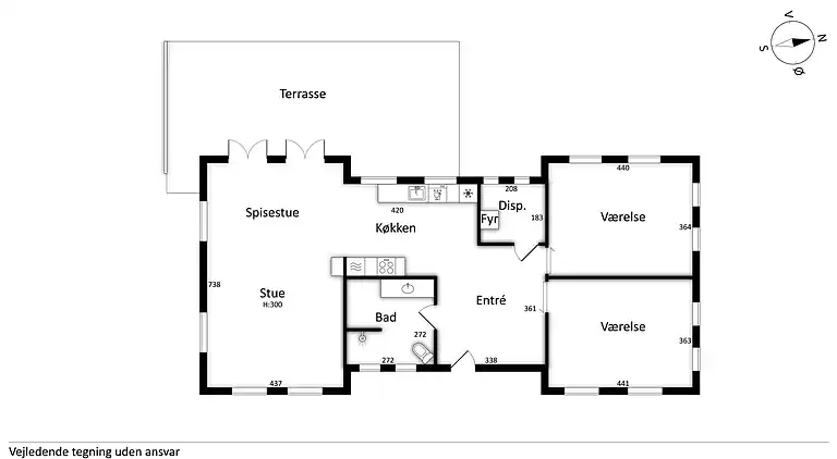 Helles Strandhaus nah am Meer und Outdoor