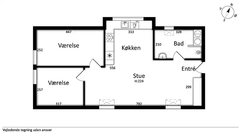 Moderne ferielejlighed  med hyggelige rammer