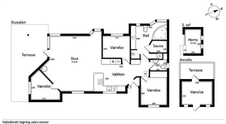 Skønt  feriehus. Spa/sauna,biloplader,Gudenå