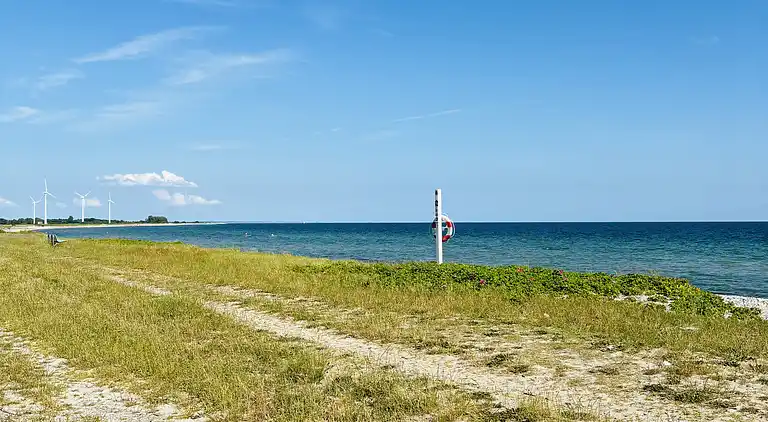 Hyggeligt sommerhus med vildmarksbad nær strand
