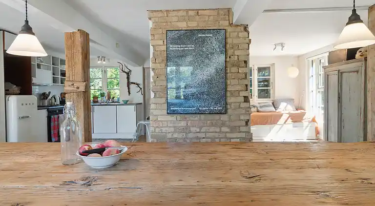 Schönes Haus mit Meerblick und Kamin