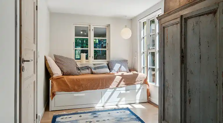 Schönes Haus mit Meerblick und Kamin