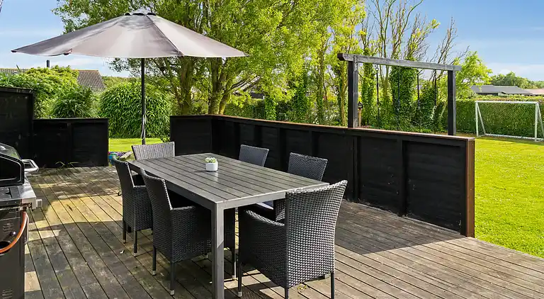 Velindrettet sommerhus ved Skovmose på Als