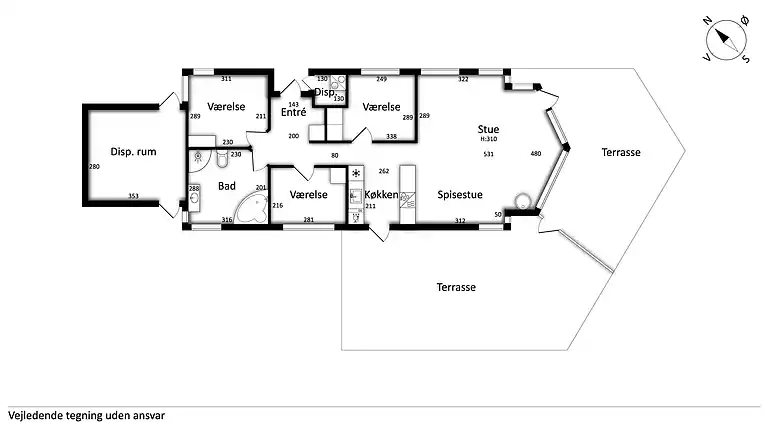 Velindrettet sommerhus ved Skovmose på Als