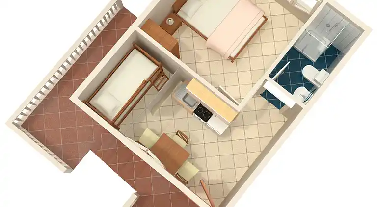 1-Zimmer-Ferienwohnung am Strand Rukavac, Vis (A-1154-a)
