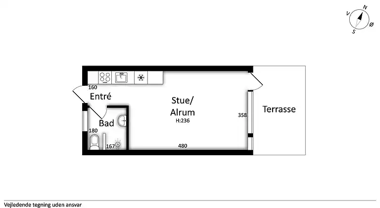 Dejlig ferielejlighed i Sandkås forbrug inklusive