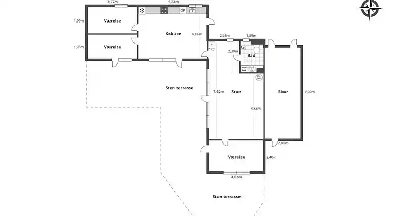 Roligt sommerhusliv kun 50 meter fra stranden