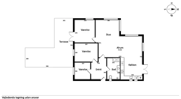 Modernes Skagen-Haus nah am Strand und Stadt